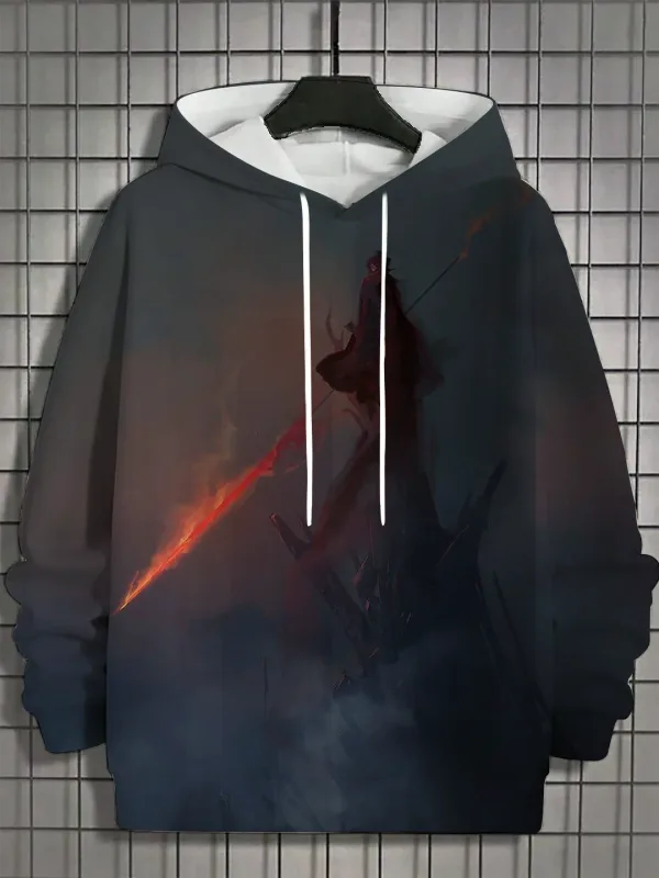 2024 taglagas bagong panlalaking 3D Japanese Samurai print hoodie panlalaki at pambabaeng kaswal na fashion panlalaki hoodie street na pang-itaas na panlalaki — image 8