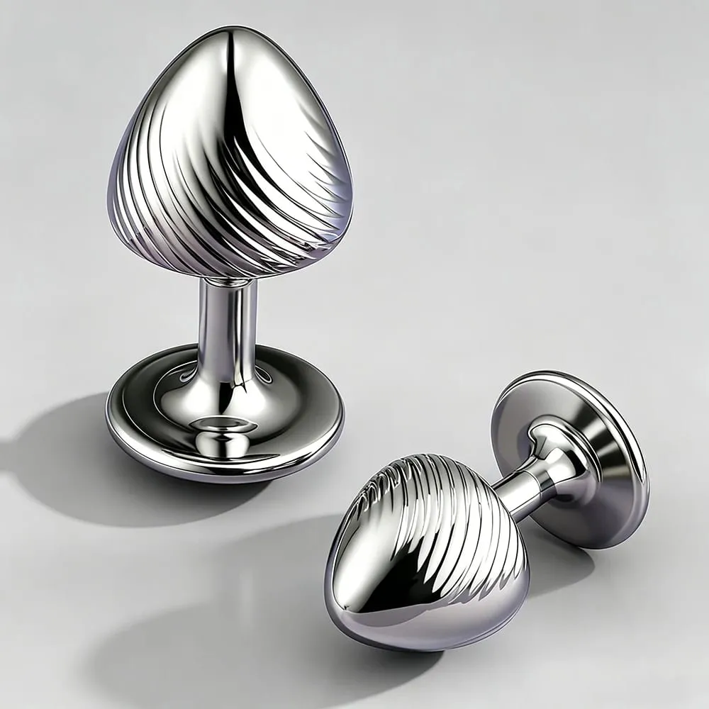 Ribbed Mushroom Metal Butt Plug Beginner Anal Plug Prostate Massage Dildos Masturbation Stimulator Adult Sex Toys For Man Women — image 1