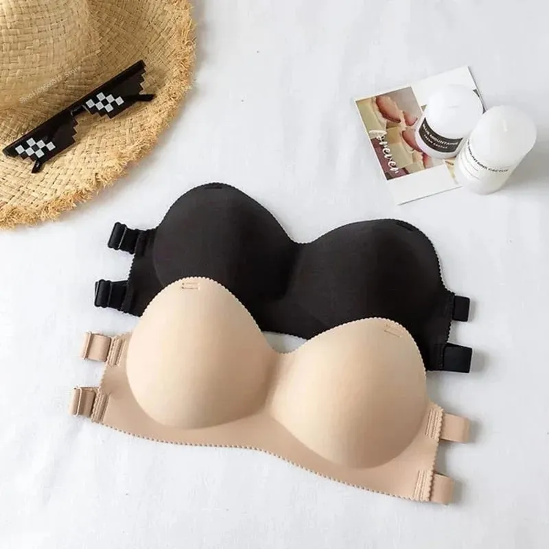 Invisible Sexy Strapless Bra Invisible Push Up Bralette Lingerie Underwear Seamless Wireless Solid Without Straps Bras Yoga Bra — image 3