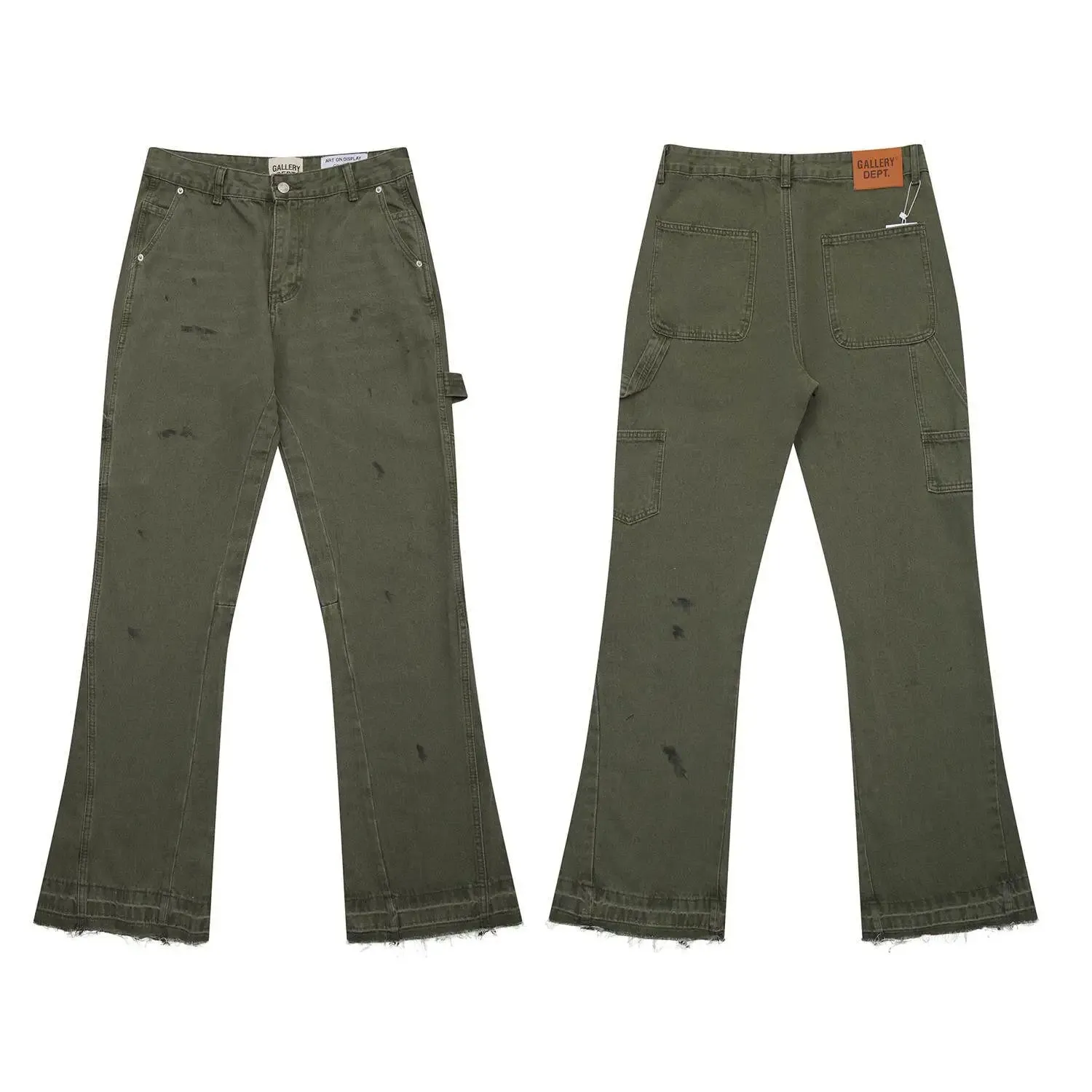 Gallery Dept splash ink splash paint wash splicing micro pull jeans overalls casual pants — image 2