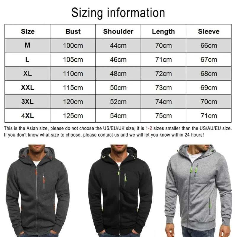 Ang naka - hood na zipper jacket ng kalalakihan na may bulsa na pasadyang logo ng imahe ng teksto kaswal na sports streetwear men's cardigan wool sweater fashion — image 4