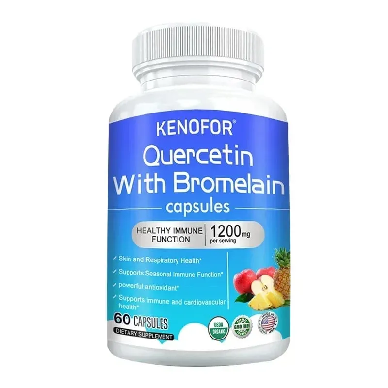 Quercetin + Bromelain-Komplex-Kapseln 1200 mg – Unterstützung des Immunsystems, der Gelenke und der Verdauung mit Vitamin C und D3, 30/60/120 Stück — image 9
