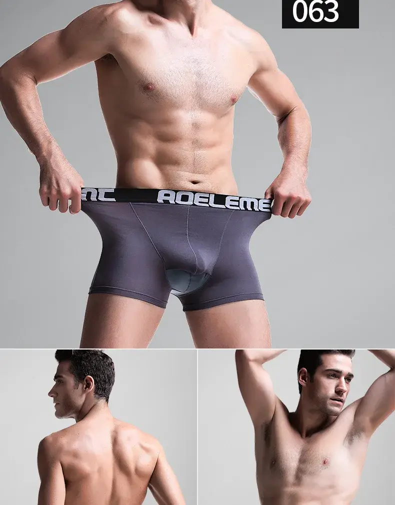 L-5XL Malaking Sukat ng Lalaki Varicocele Underwear Scrotal Testicle Support Dual Pouch Boxer Spermatic Cord Bullet Separation Underpant — image 5