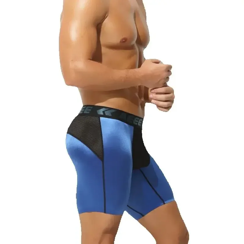 Panlalaking Kasuotang Panloob na Pagpahaba Ice Silk Sport Boxers Underpants Sexy Toy Mens Panties Running Loose Lingerie Big Size Boxer Shorts — image 4