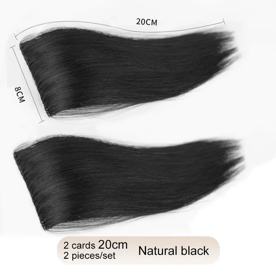 Synthetic 2 pieces/set of wig pads hair extensions opening and top replacement pieces replacement artifact