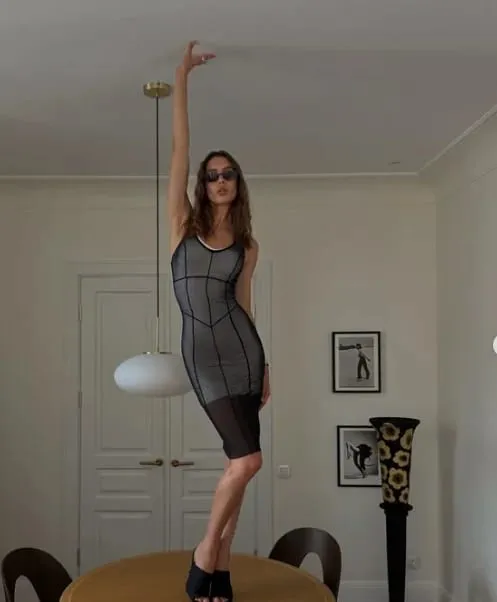 Mulheres rendas retalhos sling vestido malha midi cover-up ver através sem mangas vestidos de alça espaguete 2026 verão sexy chique wear — image 9