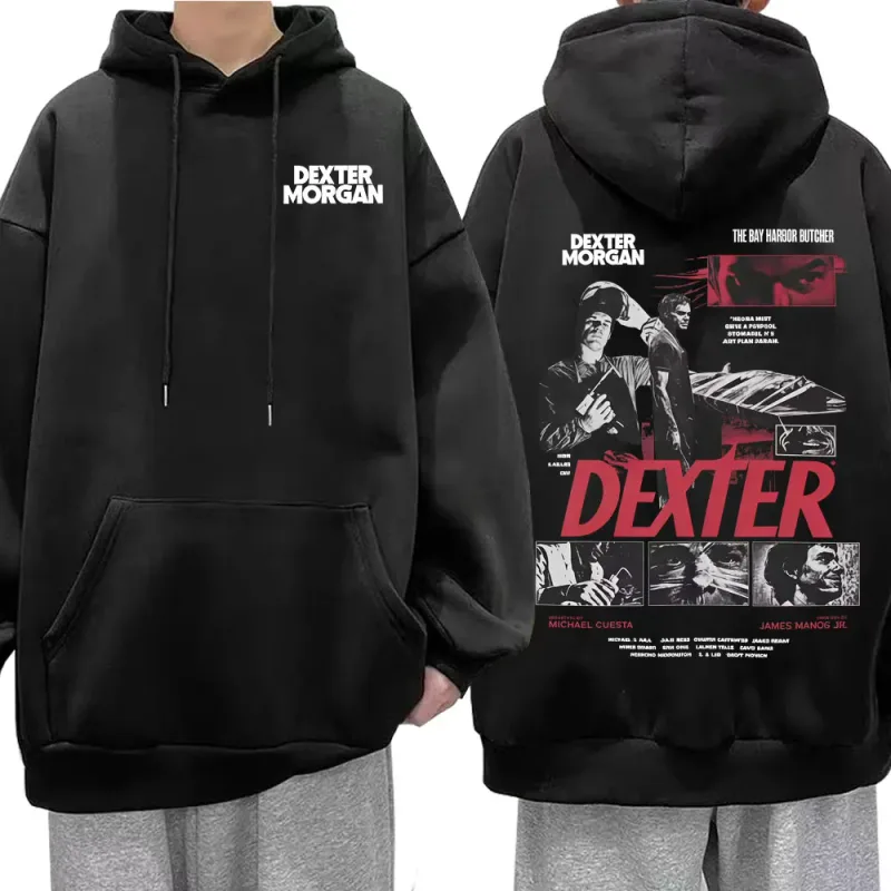 TV Play Dexter Morgan Graphic Hoodies Men's Women Clothing Casual Vintage Hooded Sweatshirts Fashion Gothic Oversized Pullovers