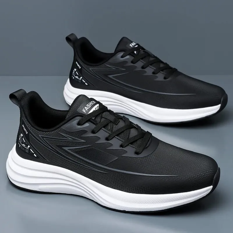 Men Waterproof Leather Running Shoes Lightweight Non‑Slip Casual Sports Shoes Daily Walking Sneakers Male Gym Athletic Trainers