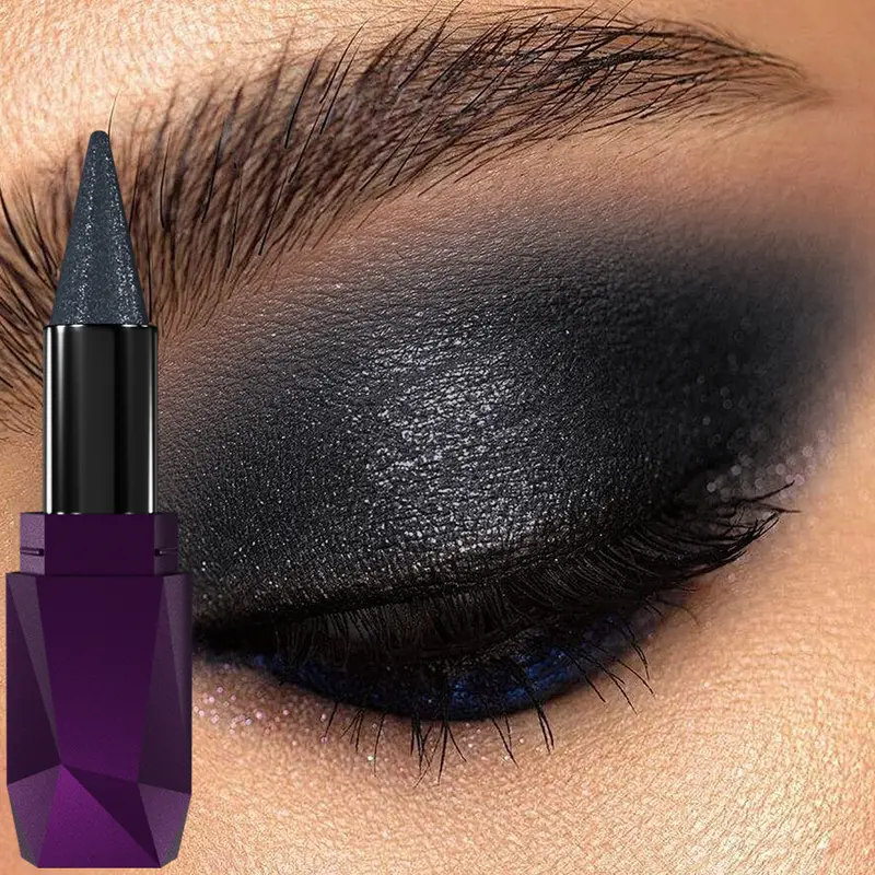 1PC black metallic eyeshadow stick shimmer waterproof glitter eye shadow Korean makeup for eye or lip cosmetic lipstick beauty