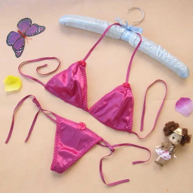 Nyaste sidentrosa G-string Spets Sexiga Underkläder Dam Sexiga Trosor Kvinna Låg midja String Spets Underkläder Intimates Strings T-back — image 11
