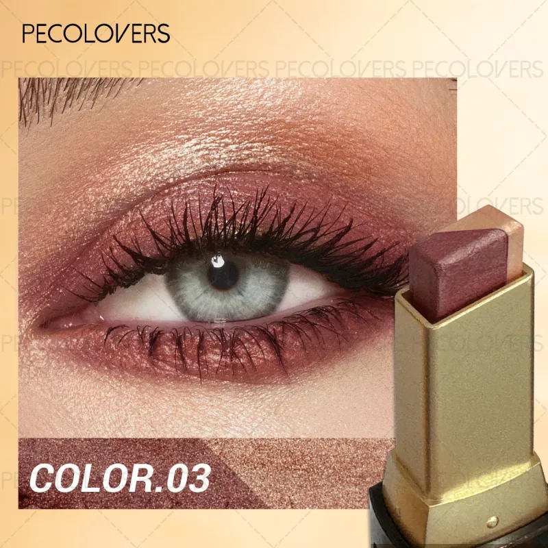 1PC Two-color Eyeshadow Stick Eye Highlighter Lazy Eyeshadow One Touch To Set High Color Development Eye Cosmetics — image 7
