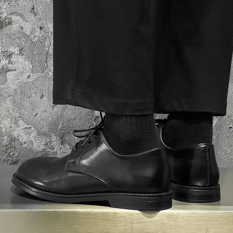 Zapatos Derby con Cordones y Punta Redonda para Hombres, Zapatos Retro Simples Antideslizantes, Transpirables, cómodos y a la Moda — image 6