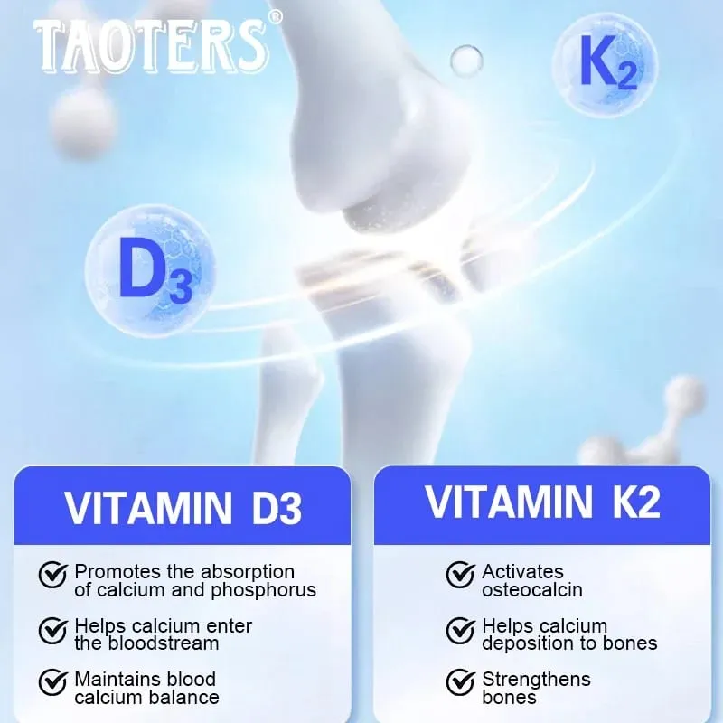 3000 mg Vitamin D3+K2 Health Supplement - Calcium Supplement for Bone Precision and Overall Health