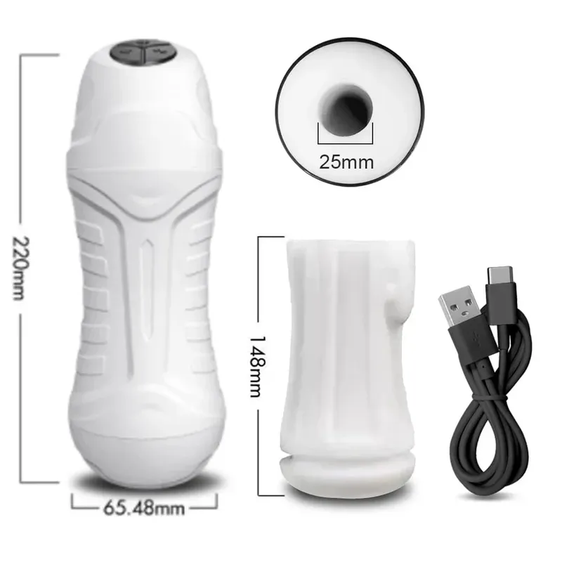 Automatic Male Masturbator Powerful Vibration Blowjob Sucking Machine Silicone Masturbation Cup Adult Supplies Sex Toy for Men — image 13