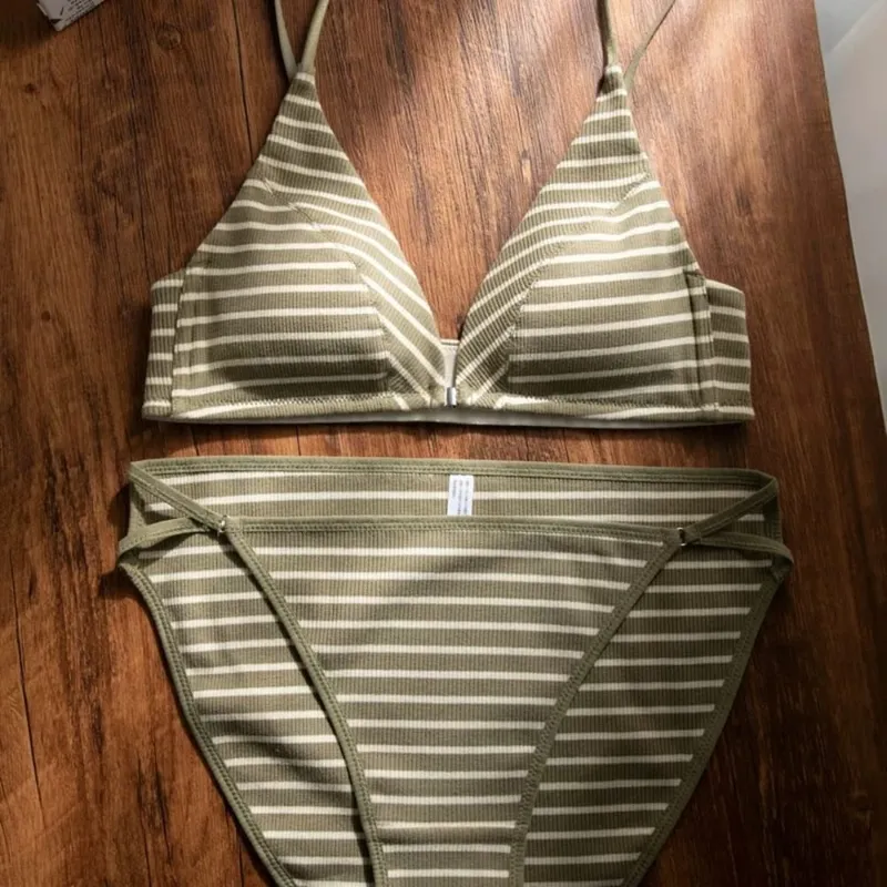omen Front Closure Bra Set Summer Thin Spaghetti Strap Sexy Triangle Cup Backless Brassiere Lingerie Set 32‑38 Size — image 9