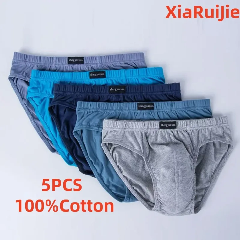 Cotton Underpants para sa Mga Panlalaking Brief Panlalaking Underwear Knickers Panties Pant Shorts Sexy Undies sa Sukat XL hanggang 6XL 2/3/4/5 Pcs/Lot — image 7