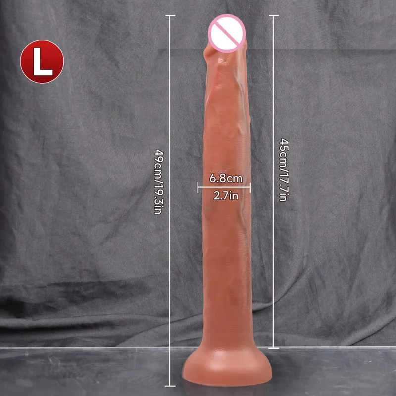 Mahabang Dildo Makatotohanang Hugis ng Ahas Single Layer Silicone Big Penis Soft Anal Sex Toys Suction Cup Dick para sa Babae G-spot Orgasm 18+ — image 11