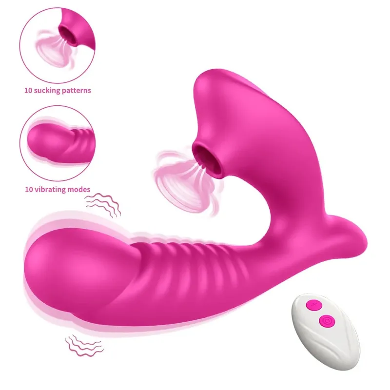 Vibrador de sucção 2 em 1 para mulheres, vagina, ponto g, 10 modos, massageador de clitóris, brinquedo sexual para mulheres, casal — image 8