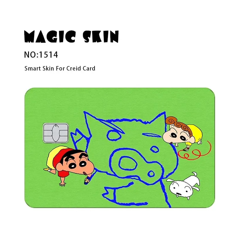 Anime Crayon Shin-Chan Matte Sticker Film Tape Skin for Credit Card Debit Card Cartoon Waterproof Stickers Small Chip Gifts Toys — image 16