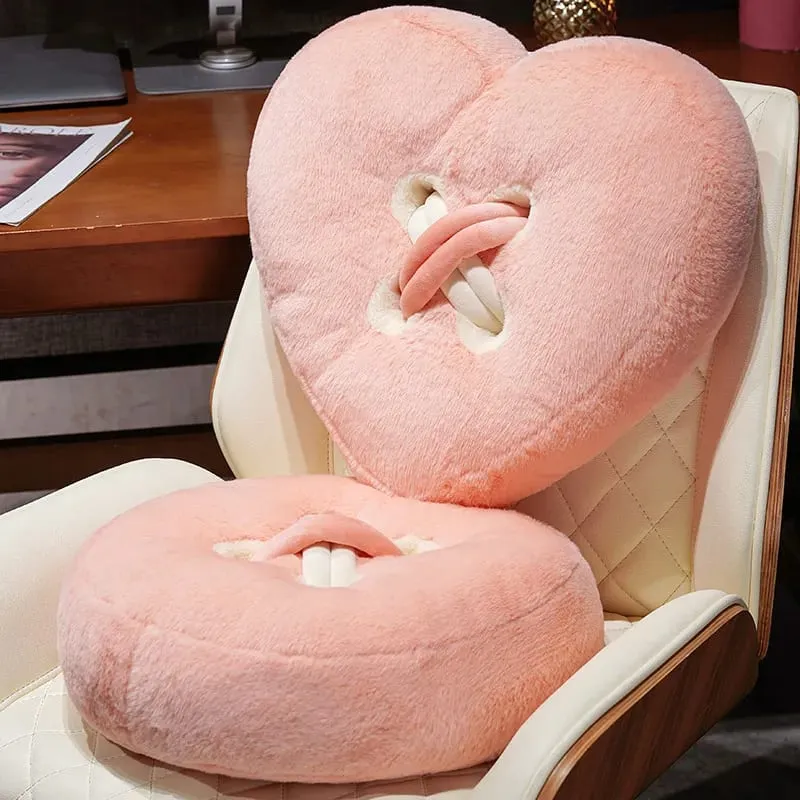 Button Plush Toys Flower Heart-shaped Stuffed Pillow Home Decor 40/45cm Soft Sofa Cushion Throw Pillow Birthday Surprise Gifts — image 4