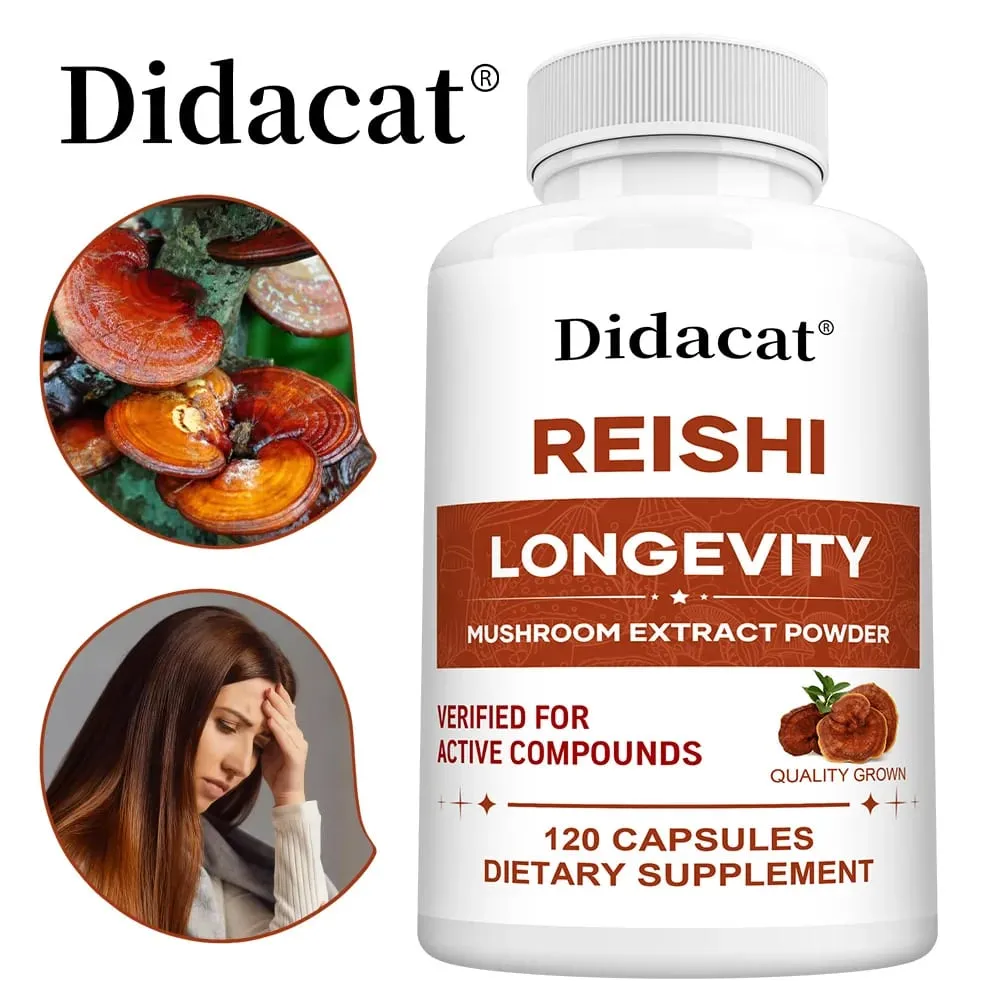 Reishi Extract Mushroom Supplements - Helps Boost The Immune System Supports Heart Health and Improved Sleep and Relaxation — image 1