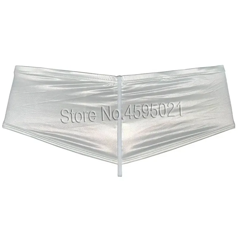 Cuecas masculinas de seda e gelo, tanga atrevida, brilhante, aparência molhada, biquíni, sólido, brilhante, cintura baixa, praia, cuecas de biquíni — image 11
