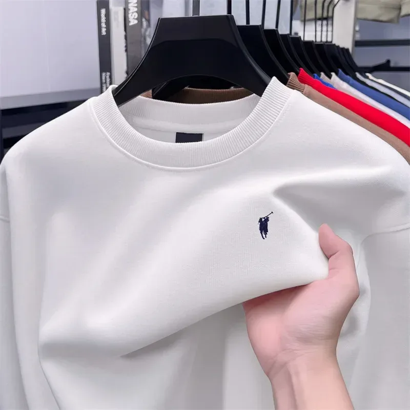 2026 Men's Crewneck Casual Long-sleeve Printed Leisure T-shirt Solid-color Multi-functional Leisure T-shirt — image 9