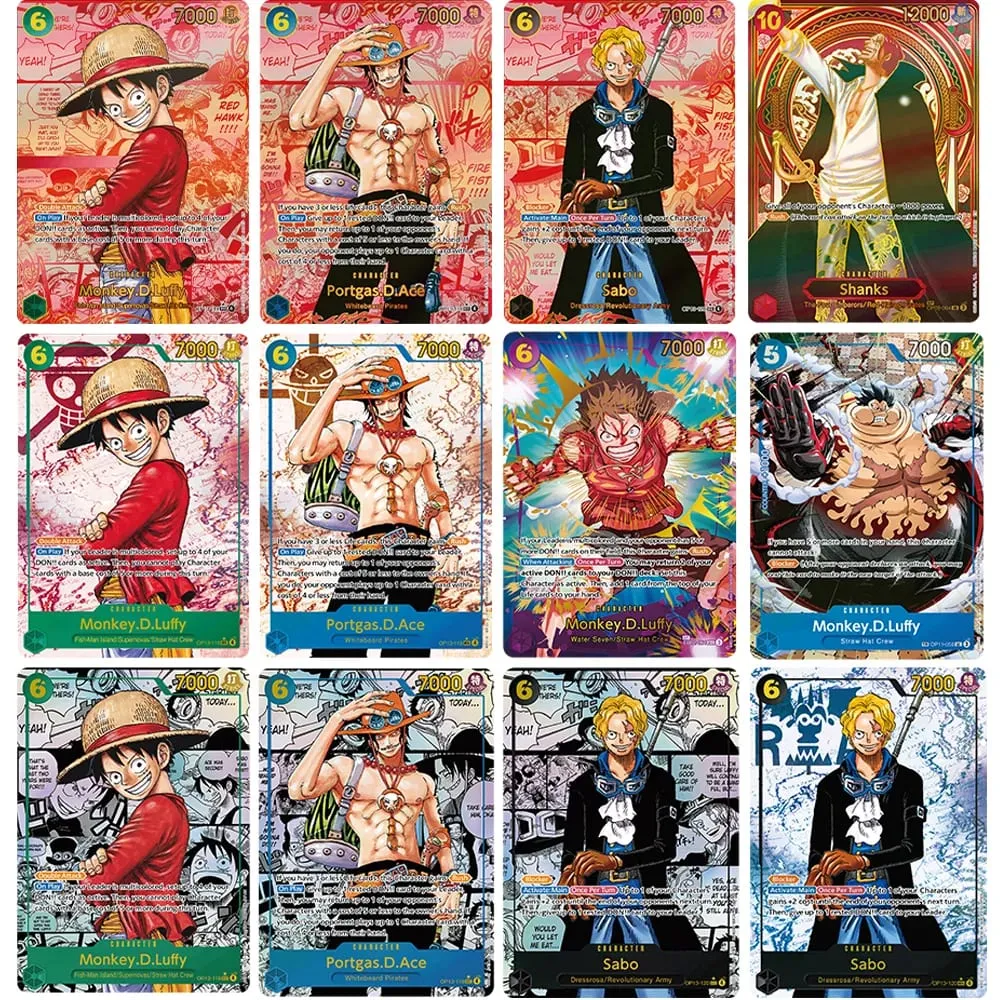 Anime One Piece OPCG Cards English Version CHARACTER/LEADER/EVENT Luffy Shanks Bonney Ace Sabo Collectine Proxy Cards — image 1