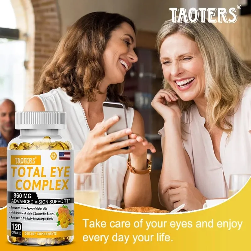 Cápsulas para os olhos de luteína 860 mg - Contém extrato de mirtilo de zeaxantina e vitaminas para os olhos com suplemento de vitamina A para promover uma visão saudável — image 2