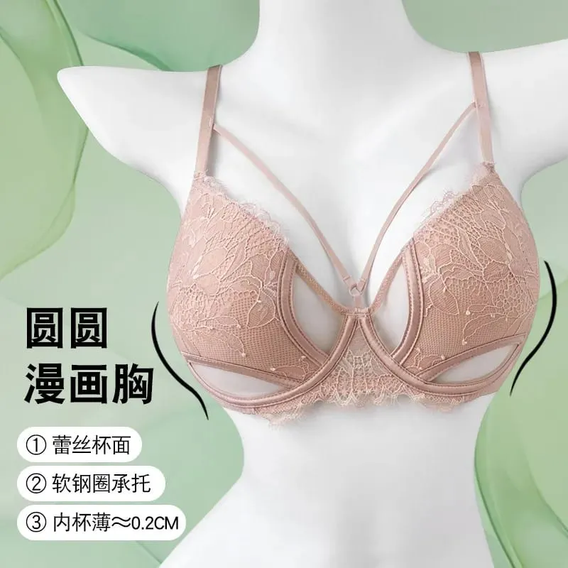 1. BANERDANNI סקסית Pure Desire חזיית סט מזער חזה גדול תמיכת Push Up Side אנטי צניחת הלבשה תחתונה נגד התרחבות חמה מכירה הטובה ביותר — image 11