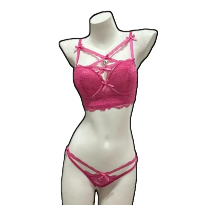 Sutiã mágico de renda impulsionador de busto, decoração com pingente de coração, roupa íntima feminina sexy, lingerie push-up, tamanho 32-38ab — image 10