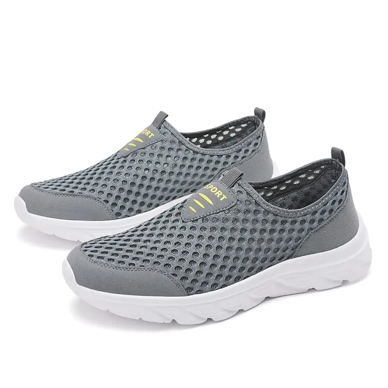 Sapatos casuais masculinos leves respirável deslizamento em tênis casuais masculinos anti-deslizamento sapatos de caminhada ao ar livre tamanho 39-46 — image 9