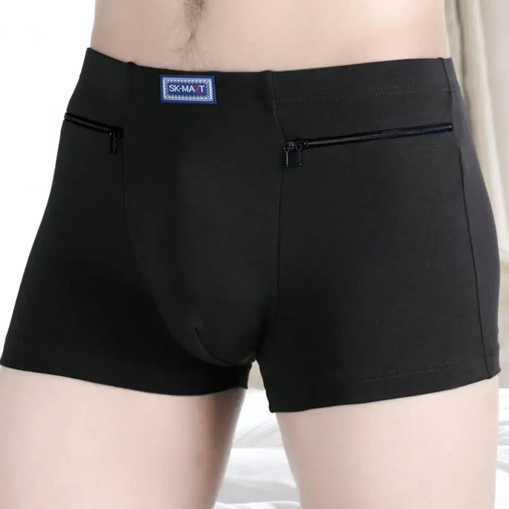 Bolsos masculinos roupa interior anti-roubo cuecas boxer sem costura elástica calcinha masculina de algodão u-bump shorts masculinos roupa diária — image 7