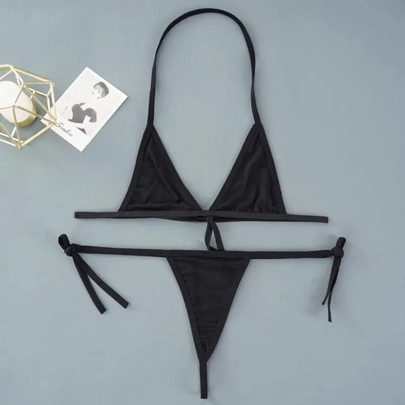 2PCS Women Sexy Lingerie Sets Ultra-thin Mesh Wirefree Bra Set Lingerie Ultra Hot Transparent Exotic Underwear Set ng Pambabae — image 5
