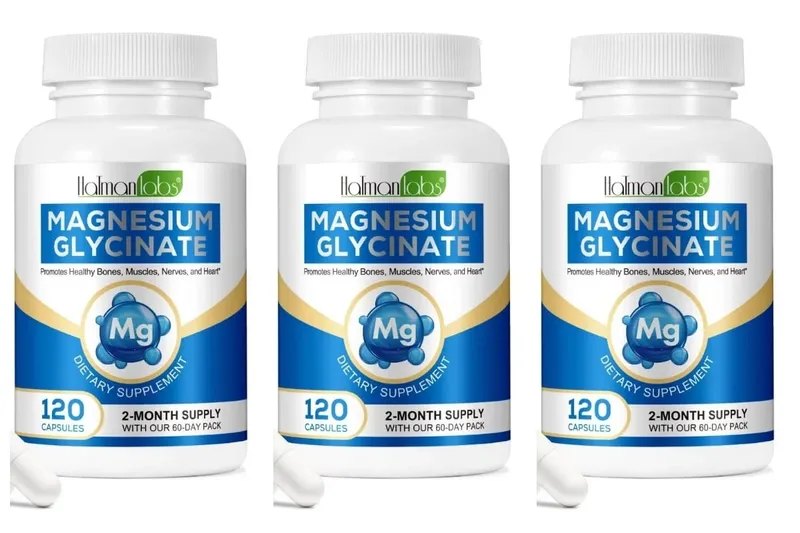 Magnesium Glycinate Capsules with 208mg Elemental Bisglycinate for Healthy Bone Muscle & Nerve Support Adults 120 Capsules — image 9