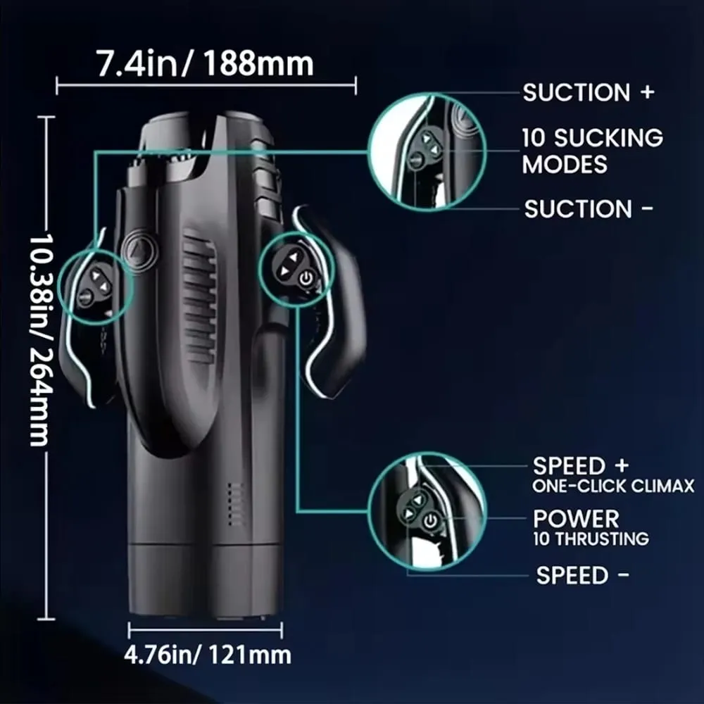 Automatic Sucking Heating Telescopic Masturbator With Game Powerful Vacuum Sucking Blowjob Piston Adult Sex Toy for Men