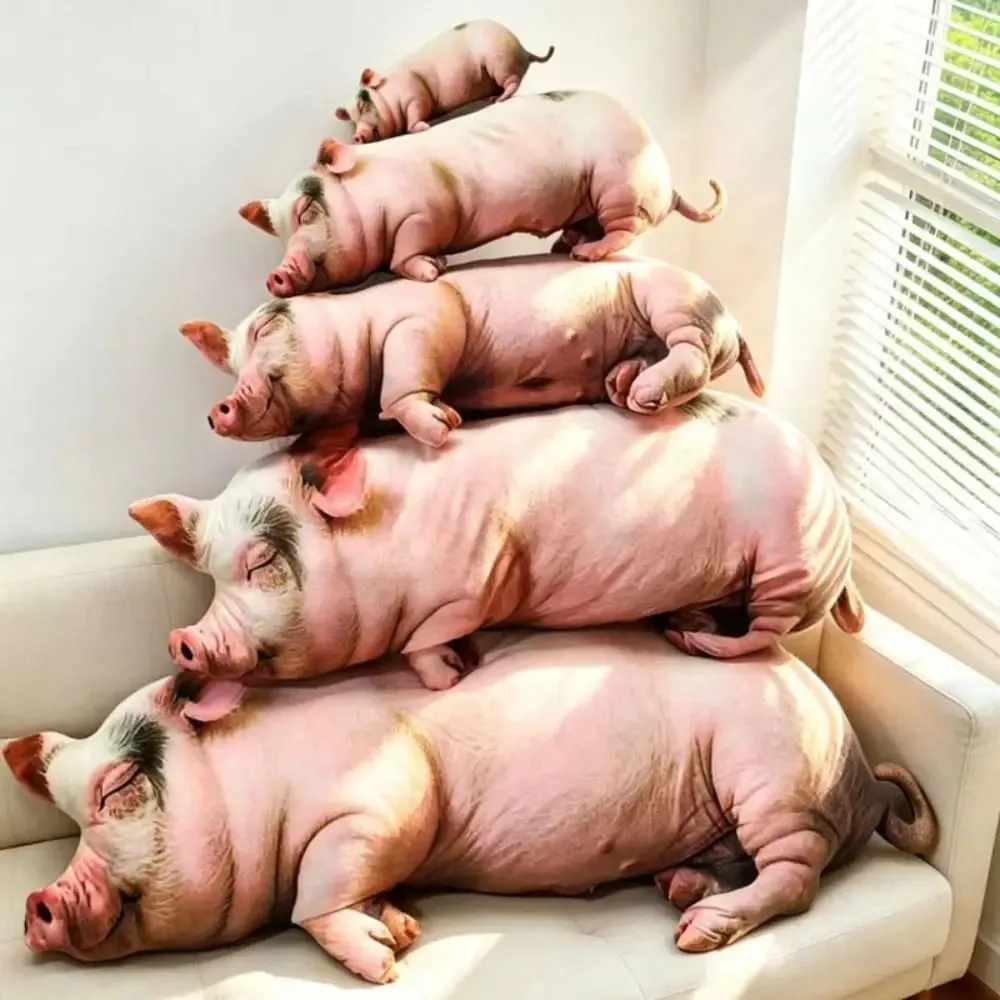 Comfortable Material Animal Body Pillow PP Cotton Filled 40cm Size Animal Cushion Soft Texture Cute Design Pig Keychain For — image 3