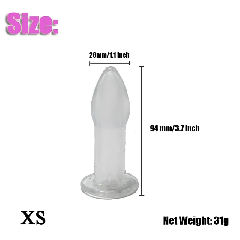 Hollow Anal Butt Plug Vaginal Dildo Speculum Peeking Vagina Expander Tunnel Anus Dilator Lavemang Vuxen Sexleksaker för kvinnor Gay Män — image 15