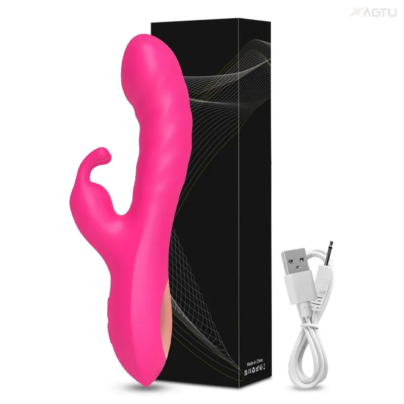 Silicone G-Spot Rabbit Vibrator Dual Vibration Clitoral Massager 10 Speeds Rechargeable Waterproof Pleasure Sex Toy for Women — image 10