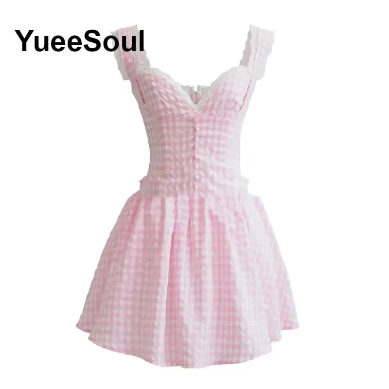 Pink Women's Dress Elegant Evening Birthday Party Female Dresses 2026 Summer New Sweet Cute Y2K Casual High Street Lolita Dress — image 3