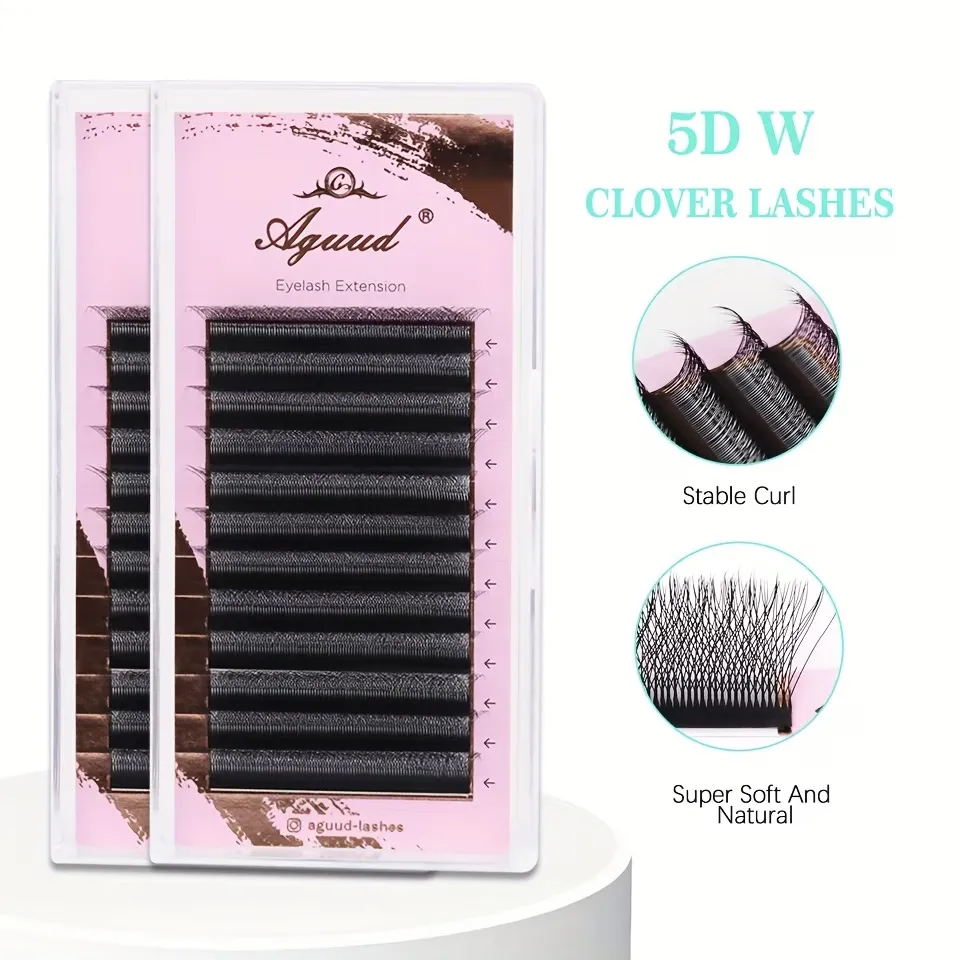 2D 3D 4D 5D W Shape Automatic Flowering Premade Fans Eyelash Extensions Natural Soft Individual Lashes Makeup Cilia — image 1