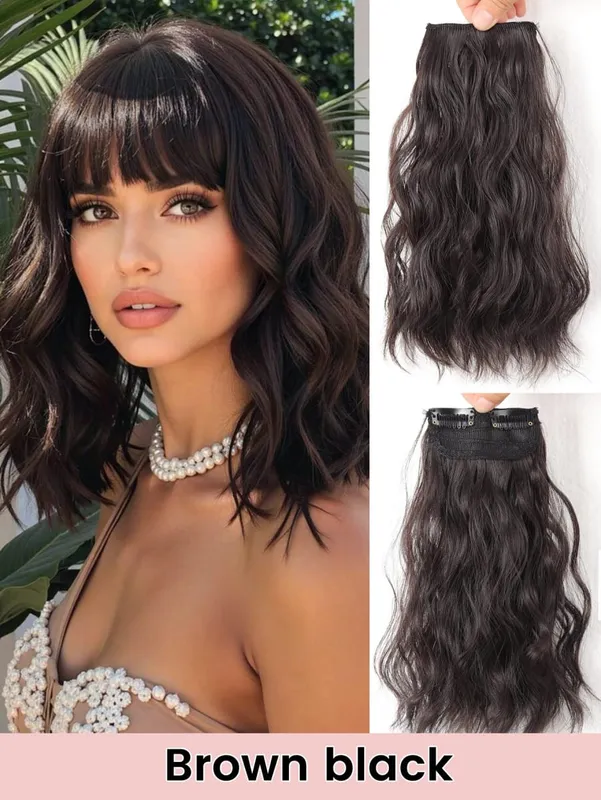 Synthetic Invisible Seamless Hair Pads Clip In One Piece Increase Hair Volume Hair Extensions Top Side Cover Hairpiece — image 10