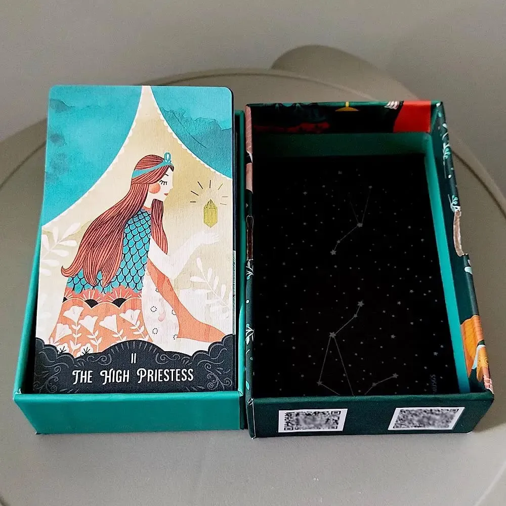Star Maiden Tarot Destesi 78 Kartlı Deste Estetik Göksel İlahi Tarot Kartları İki Parçalı Sert Kutuda Çift Kabartmalı 12*7cm — image 4