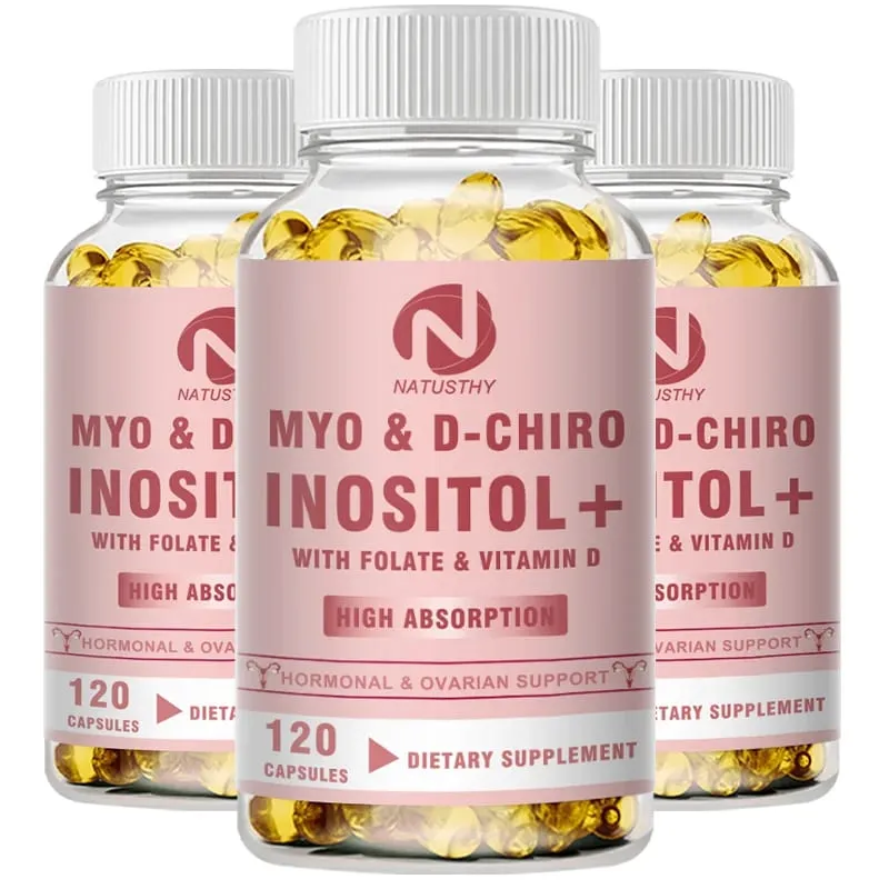 Myo & D-Chiro Inositol Capsule with Folate For Women's Hormone Balance Ovarian Function Health