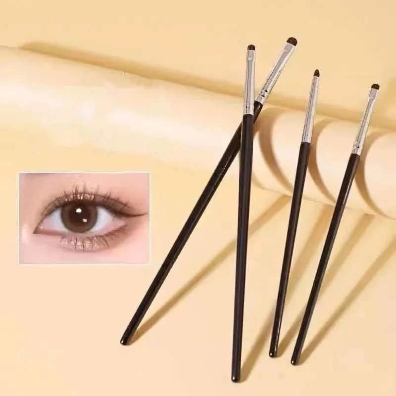 4/8/12pcs Precise Detail Eyeshadow Brush Soft Horse Hair Eyeline Silkworm Makeup Brush Highlighter Brushes Eyes Makeup Tools — image 1