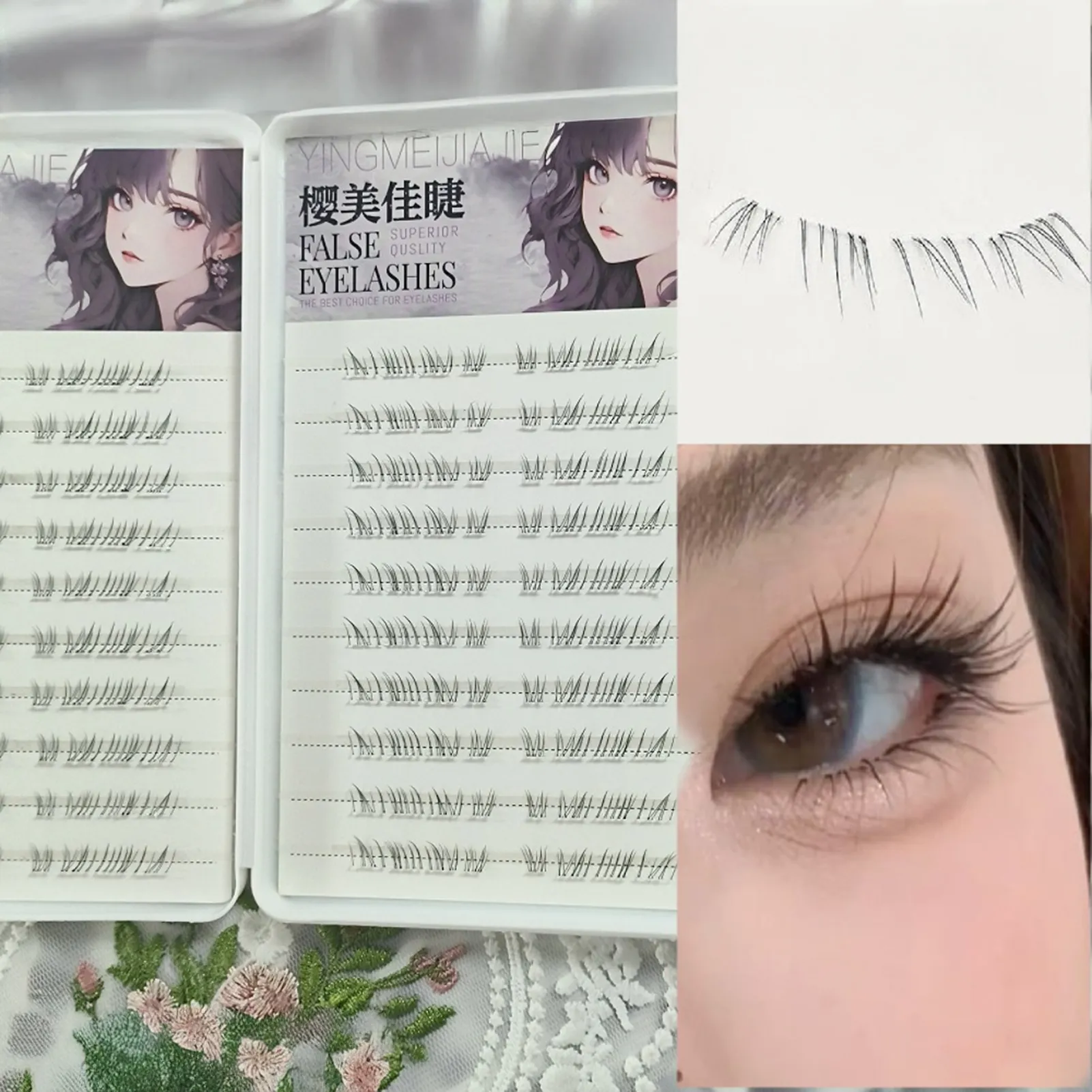 Natural Looking Lower Fake Eyelashes Wispy Cosplay Individual Lashes Cluster Comic False Eyelashes For Beauty Perfect Eye Makeup — image 2