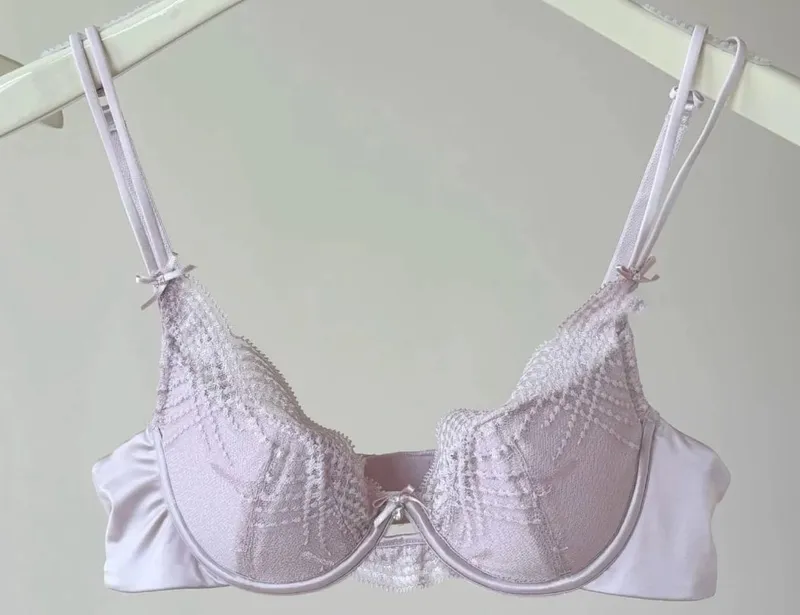Halvkopp underkläder Set Dam Tunn Cup Push Up Mjuk Bygel BH Trosa Liten bröst Samla sidostöd Anti Sag Underkläder 32‑38 — image 8