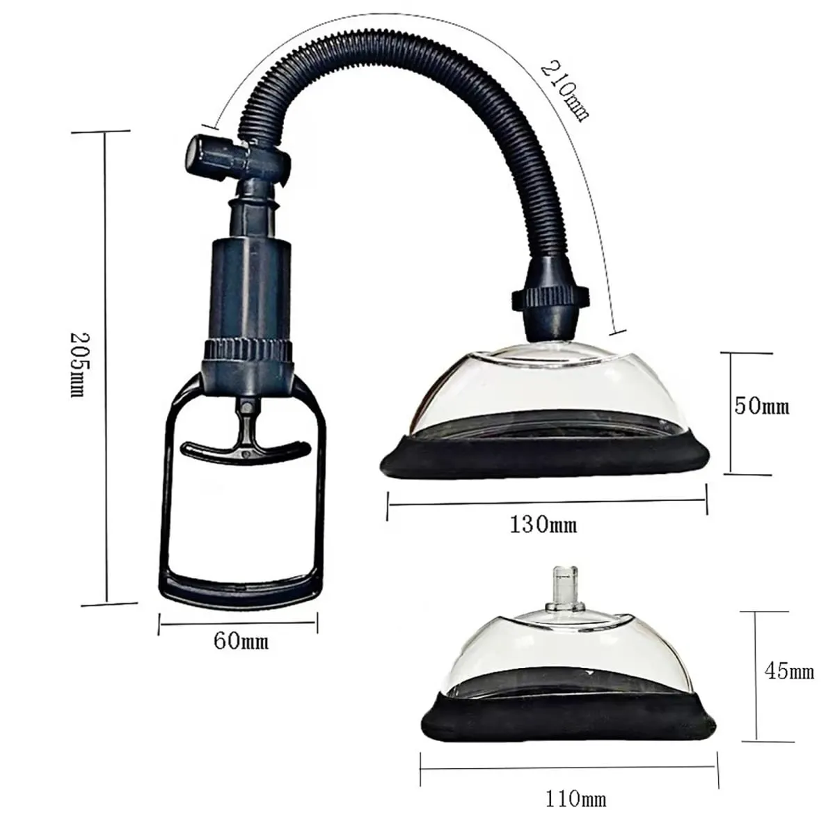 Manual Vagina Pump Female Breast Massager Pussy Pump Breast Sucking Massager Vaginal Clitoral Suction Cup Women Adult Sex Toys — image 3