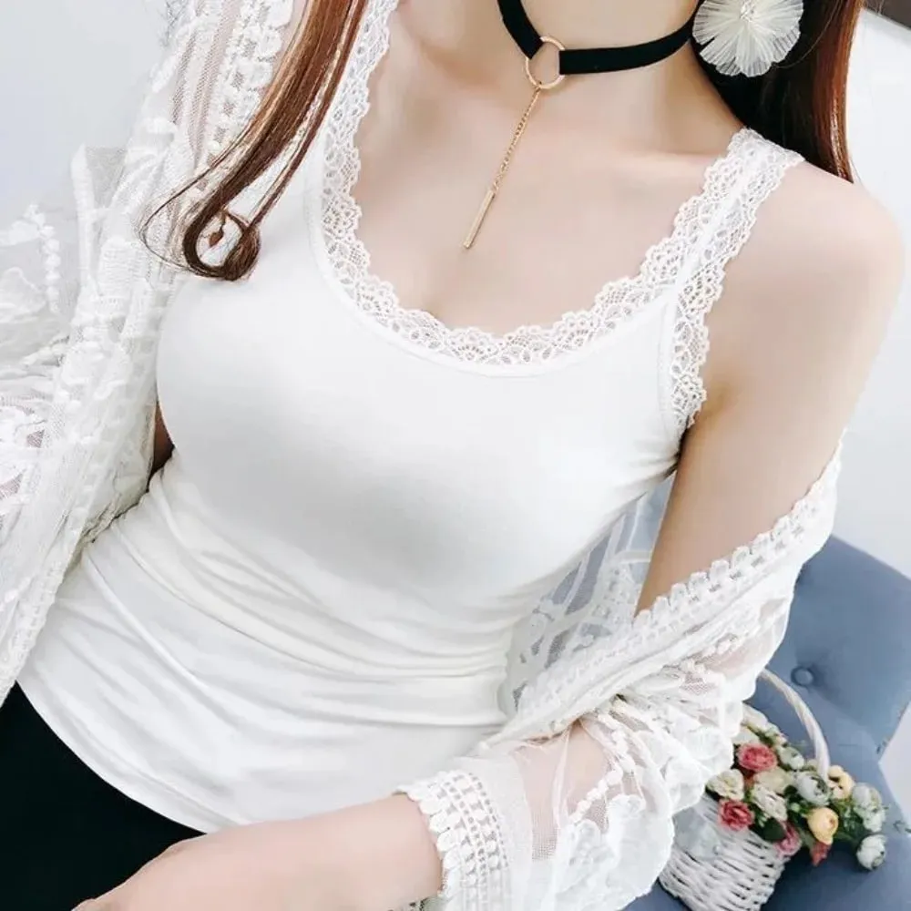 Casual U Neck Summer Tank Tops Sleeveless Slim Fitted Tops Loose Camisoles Cami Top Shirt for Women