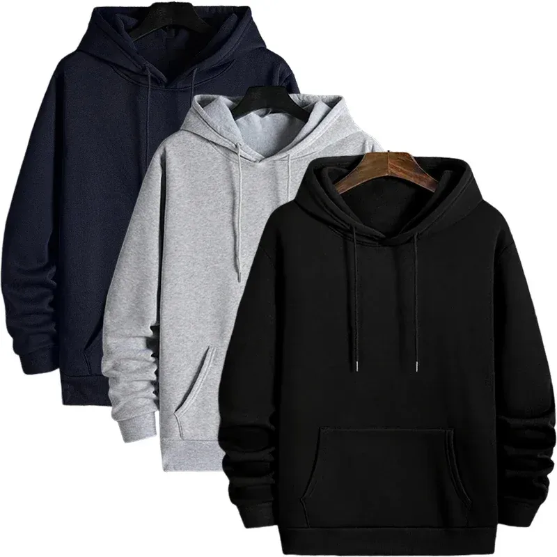 Vendas quentes novas roupas de treino dos homens cor sólida camisolas casuais ao ar livre esportes jogging dos homens hoodies roupas esportivas de alta qualidade — image 2
